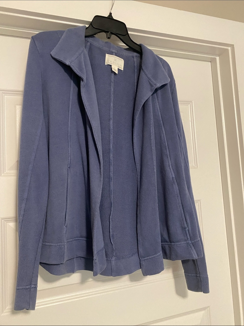 Caslon Periwinkle Open-Front Jean Jacket